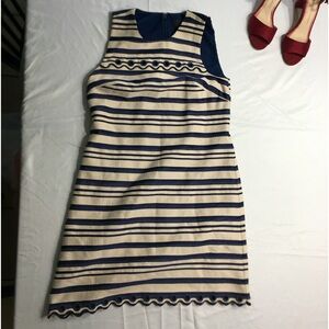 JCrew dress size 4-6 ( a size 4 ) classic navy, taupe warm light style